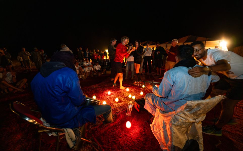 Raid Courrier Sud au Maroc en course à pied et VTT - Ambiance Bivouac