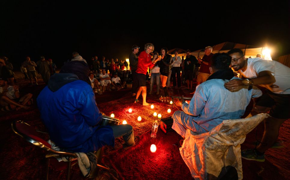 Raid Courrier Sud au Maroc en course à pied et VTT - Ambiance Bivouac